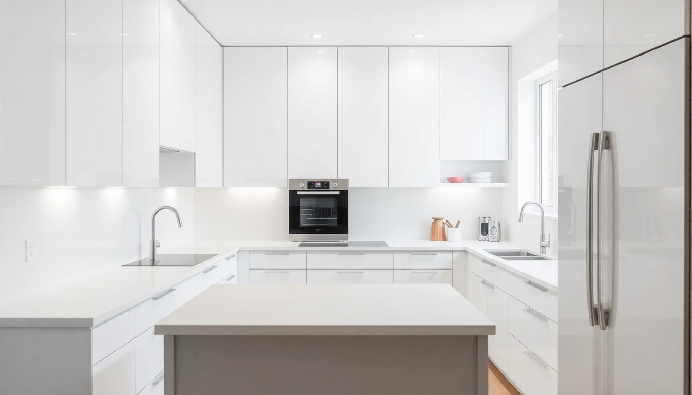 Modern white kitchen