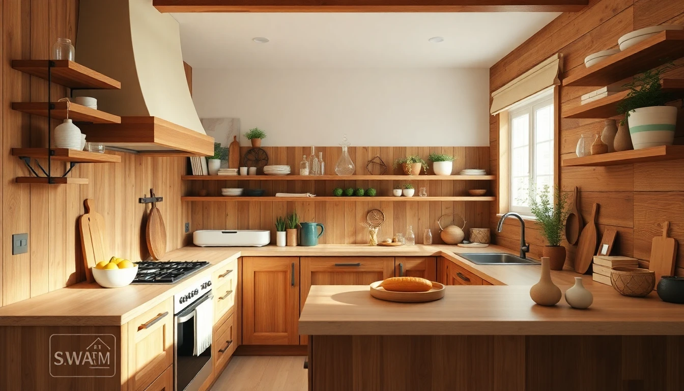 Warm wood kitchen